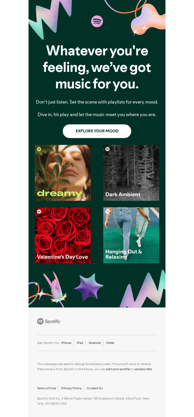 Spotify email design example